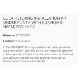 ELICA FILTERING INSTALLATION KIT UNDER PLINTH WITH CURVE (MIN H6CM) FOR LHOV