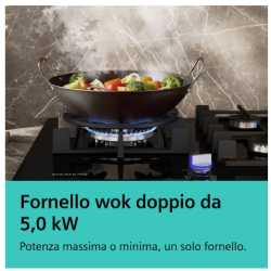 SIEMENS GAS HOB ER9A6SH40 BLACK CERAMIC GLASS 90 CM