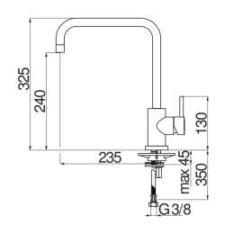 NOBILI LIVE LV00134CR SINGLE LEVER SINK MIXER TAP CHROME