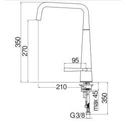 NOBILI LIKID SINGLE LEVER SINK MIXER TAP CHROME
