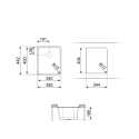 SMEG VSTR34DKX ÉVIER ENCASTRABLE MIRA SOUS PLAN 1 CUVE NOIR 34 CM