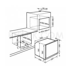 FORNO VENTILATO SMEG SF67C1PO PANNA SERIE CORTINA 60 CM