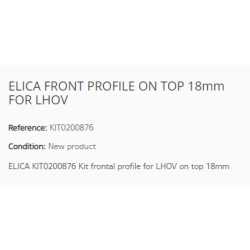 ELICA FRONT PROFILE ON TOP 18mm FOR LHOV
