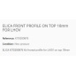 ELICA SICHTBARES FRONTALPROFIL OBEN 18mm FÜR LHOV