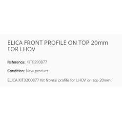 ELICA SICHTBARES FRONTALPROFIL OBEN 20mm FÜR LHOV
