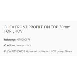 ELICA FRONT PROFILE ON TOP 30mm FOR LHOV
