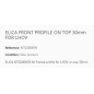 ELICA SICHTBARES FRONTALPROFIL OBEN 30mm FÜR LHOV