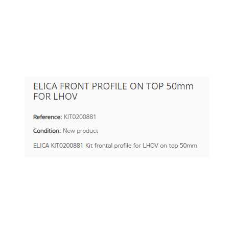 ELICA SICHTBARES FRONTALPROFIL OBEN 50mm FÜR LHOV