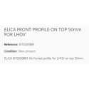 ELICA FRONT PROFILE ON TOP 50mm FOR LHOV