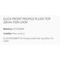 ELICA SICHTBARES FRONTALPROFIL FLÄCHENBÜNDIGER EINBAU 20mm FÜR LHOV