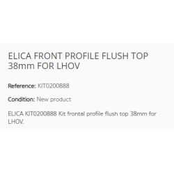 ELICA SICHTBARES FRONTALPROFIL FLÄCHENBÜNDIGER EINBAU 38mm FÜR LHOV