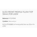 ELICA SICHTBARES FRONTALPROFIL FLÄCHENBÜNDIGER EINBAU 50mm FÜR LHOV
