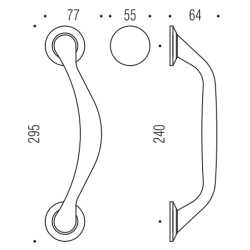 COLOMBO DESIGN NICE TURGRIFF MIT ROSETTEN