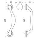 COLOMBO DESIGN NICE TURGRIFF MIT ROSETTEN