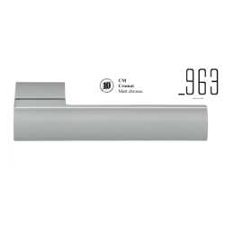 COLOMBO DESIGN DOOR HANDLES PAIR _963 SERIES ON ROSE WITHOUT ESCUTCHEONS