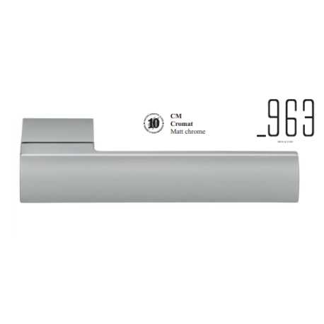 COLOMBO DESIGN DOOR HANDLES PAIR _963 SERIES ON ROSE WITHOUT ESCUTCHEONS