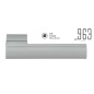 COLOMBO DESIGN DOOR HANDLES PAIR _963 SERIES ON ROSE WITHOUT ESCUTCHEONS