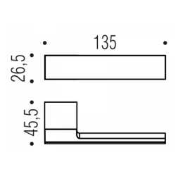 COLOMBO DESIGN DOOR HANDLES PAIR _963 SERIES ON ROSE WITHOUT ESCUTCHEONS