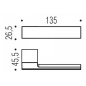 COLOMBO DESIGN DOOR HANDLES PAIR _963 SERIES ON ROSE WITHOUT ESCUTCHEONS
