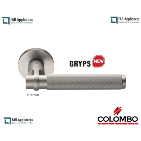 COLOMBO DESIGN DOOR HANDLES PAIR GRYPS SERIES ON ROSE MADE IN...