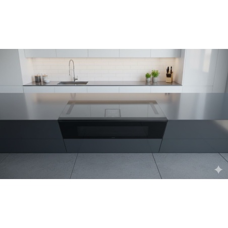 ELICA INDUCTION HOB/OVEN/ASPIRATION ALL IN ONE LHOV BLACK GLASS 90 CM