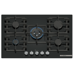 BOSCH GAS HOB PPQ7A6I40 BLACK GLASS 75 CM |FAB Appliances