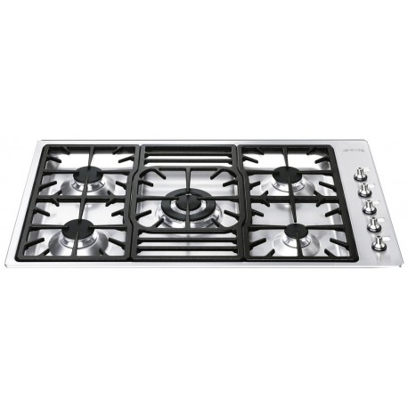 PIANO COTTURA SMEG PGF95-4 ACCIAIO INOX 90 CM
