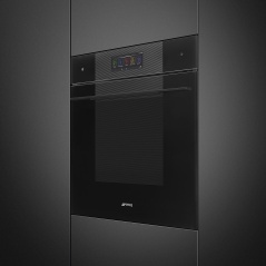 SMEG SO6106WAPB3 COMBI STEAM MICROWAVE OVEN AESTHETIC LINEA PURE BLACK -WIFI