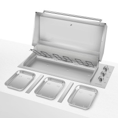 SMEG BARBECUE ELECTRIQUE BBQE12X ACIER INOXYDABLE 120 CM
