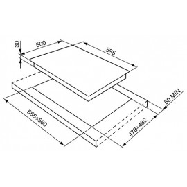 ENCIMERA DE COCCIÓN SMEG SR964XGH ACERO INOX LÍNEA VICTORIA 60 CM