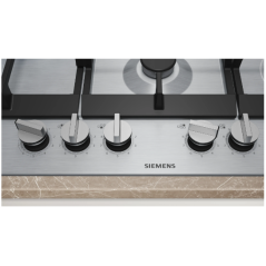 TABLE DE CUISSON À GAZ SIEMENS EC7A5SI90 ACIER INOX 75 CM