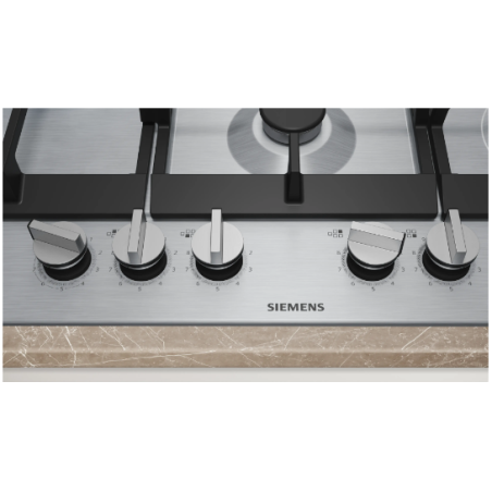 TABLE DE CUISSON À GAZ SIEMENS EC7A5SI90 ACIER INOX 75 CM