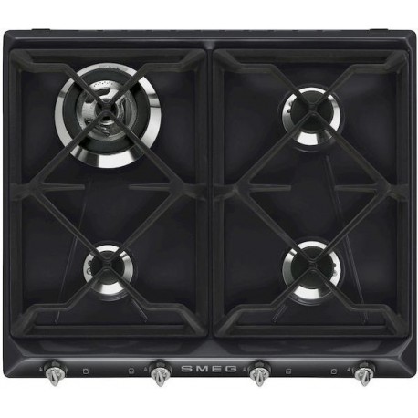 TABLE DE CUISSON SMEG SR964NGH NOIR ESTHÉTIQUE VICTORIA 60 CM