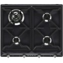 TABLE DE CUISSON SMEG SR964NGH NOIR ESTHÉTIQUE VICTORIA 60 CM
