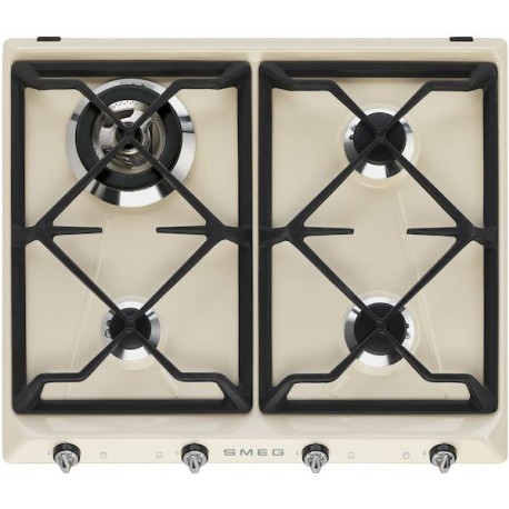 TABLE DE CUISSON SMEG SR964PGH CRÉME ESTHÉTIQUE VICTORIA 60 CM