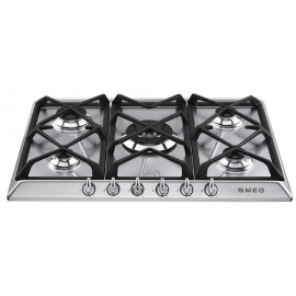 PIANO COTTURA SMEG SR975XGH ACCIAIO INOX ESTETICA VICTORIA 70 CM