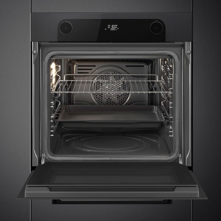 SMEG SFP6201TB THERMO VENTILATED OVEN AESTHETIC MUSA BLACK ECLIPSE 60 CM