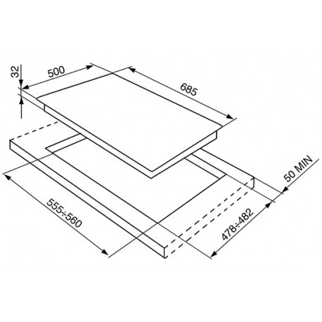 Pgh Linea ENCIMERA DE COCCIÓN SMEG SR975PGH CREMA LÍNEA VICTORIA 70 CM |FAB A...