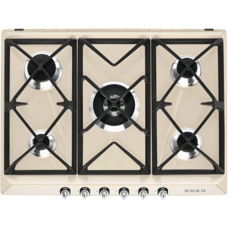 SMEG GASKOCHFELD SR975PGH CREME DESIGNLINIE VICTORIA 70 CM