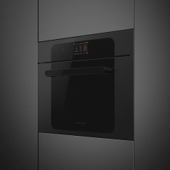 SMEG SO4204M2PB FOUR COMBINÈ MICRO-ONDES ESTHÉTIQUE MUSA NOIR ECLIPSE 45 CM