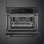 SMEG SO4204M2PB EINBAU-KOMPAKT MIKROWELLENBACKOFEN DESIGNLINIEN MUSA SCHWARZ ECLIPSE 45 CM