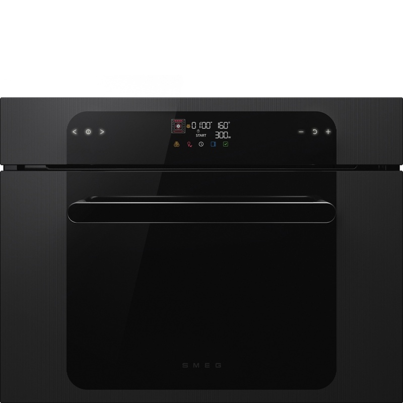 SMEG SO4202M1B COMBI MICROWAVE OVEN AESTHETIC MUSA BLACK ECLIPSE H 45 CM