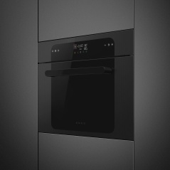 SMEG SO4202M1B EINBAU KOMPAKT-MIKROWELLEN DESIGNLINIEN MUSA SCHWARZ ECLIPSE 45 CM