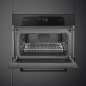 SMEG SO4202M1B COMBI MICROWAVE OVEN AESTHETIC MUSA BLACK ECLIPSE H 45 CM