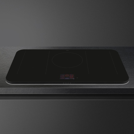 SMEG SISL7955MB INDUCTION HOB WITH RAISED FRAME BLACK AESTHETIC ISOLA 90 CM