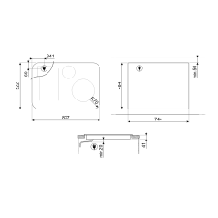 SMEG SIM6864R INDUKTIONSKOCHFELD GLASKERAMIK SCHWARZ 80 CM DOLCE ST...