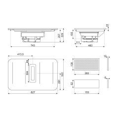 TABLE DE CUISSON INDUCTION SMEG HOBD682R 83 CM |FAB Appliances