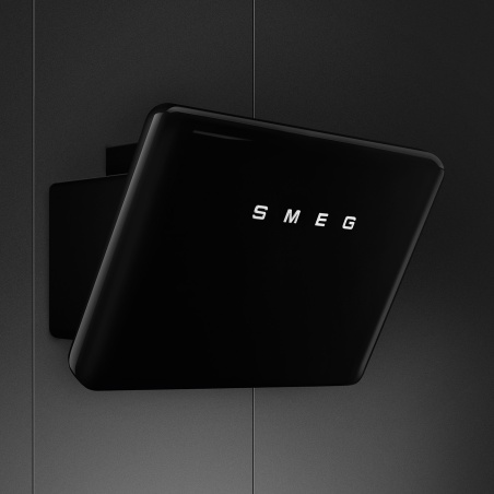 SMEG KFAB84BL HOTTE MURALE NOIRE 75 CM ESTHÉTIQUE ANNÉES '50