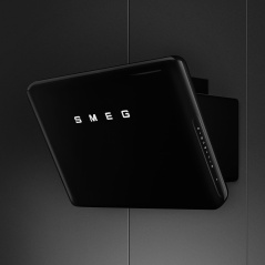 SMEG KFAB75BL HOTTE MURALE NOIRE 75 CM ESTHÉTIQUE ANNÉES '50 |FAB A...