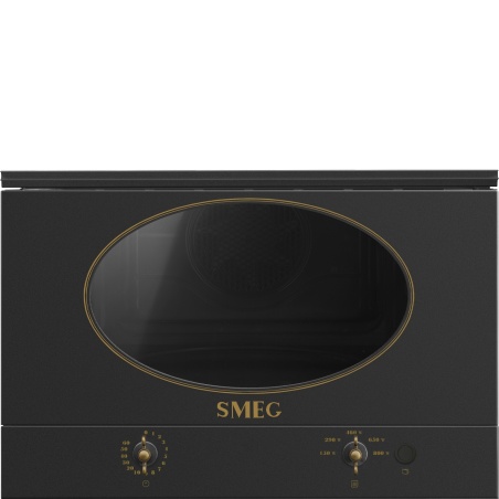 SMEG MP822NAO HORNO MICROONDAS CON GRILL H 39 CM ESTÉTICAS COLONIALE ANTRACITA
